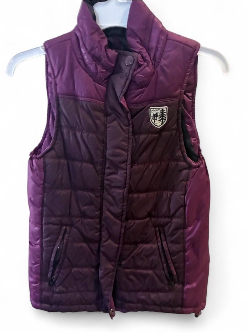 Aeropostale Quilted Purple Puffer Vest - Sleeveless Jacket Size XS